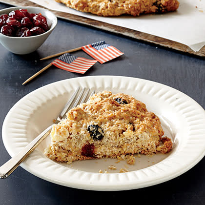 Red, White, and Blue Toasted Oat Scones