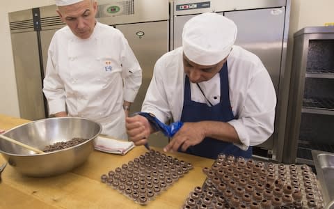 Royal Palaces head chef Mark Flanagan and Pastry chef Selwyn Stoby - Credit: David Parker - WPA Pool/Getty Images