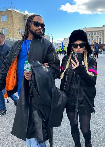 <p>Madonna/Instagram</p> Akeem Morris and Madonna in September 2024