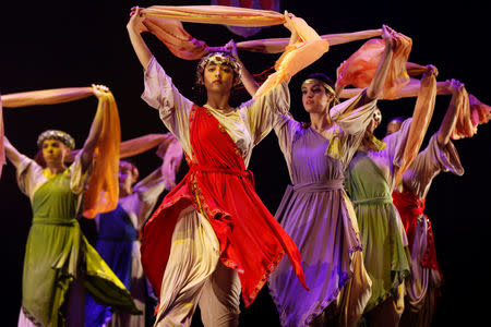 Dancers perform during "A Night in Vienna" in Amman, Jordan, November 27, 2018. REUTERS/Muhammad Hamed