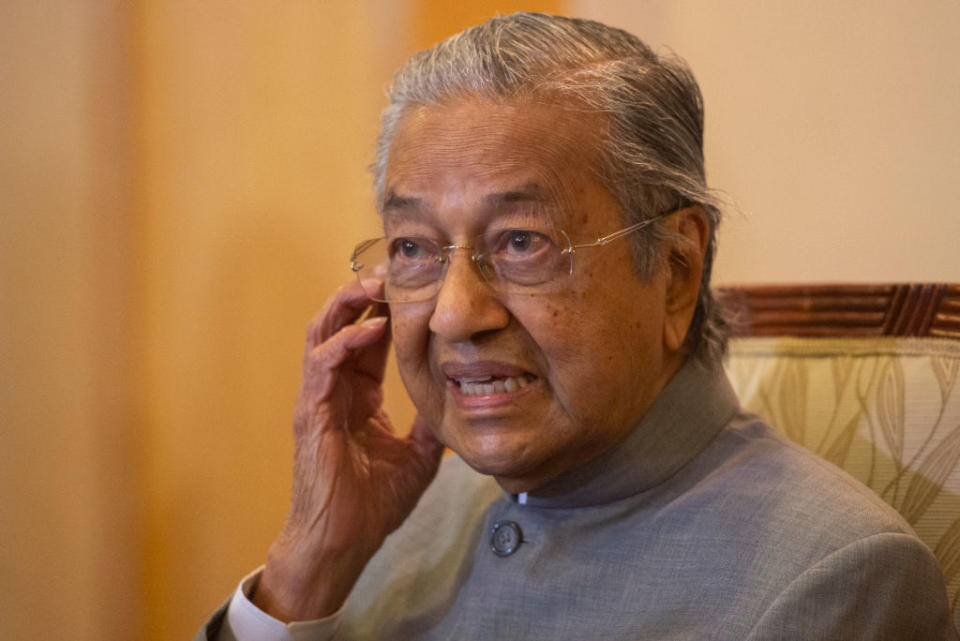 Former Prime Minister Mahathir Mohamad during a press conference in Putrajaya, Malaysia.