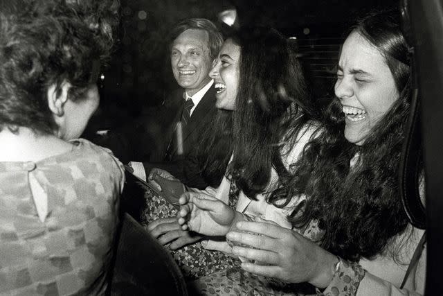 <p>Ron Galella/Ron Galella Collection via Getty</p> Alan Alda with his family in 1981