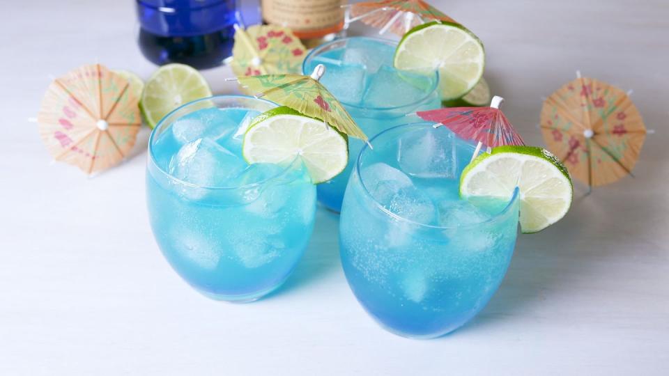 <p>This blue punch is like a magic potion for fun.</p><p>Get the recipe from <a href="https://www.delish.com/cooking/recipe-ideas/a20840734/mermaid-mules-recipe/" rel="nofollow noopener" target="_blank" data-ylk="slk:Delish;elm:context_link;itc:0;sec:content-canvas" class="link ">Delish</a>.</p>