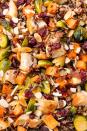 <p>Fall is the best time of year to use up sweet potatoes, Brussels sprouts, cranberries, and spices. This bake incorporates chicken for a full meal in just one pan that hardly requires any hands-on time. That’s a win-win for you and your family. </p><p><em><a href="https://www.delish.com/cooking/recipe-ideas/recipes/a55760/healthy-chicken-casserole-recipe/" rel="nofollow noopener" target="_blank" data-ylk="slk:Get the recipe from Delish »;elm:context_link;itc:0;sec:content-canvas" class="link ">Get the recipe from Delish »</a></em></p>