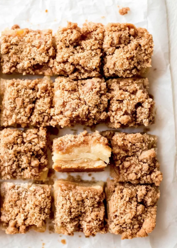 <p>If You Give a Blonde a Kitchen</p><p>Apple crisp bars are easy to make from scratch. This recipe uses a basic shortbread crust topped with apple slices and a simple flavorful crisp. </p><p><strong>Get the recipe: <em><a href="https://www.ifyougiveablondeakitchen.com/easy-apple-crisp-bars/" rel="nofollow noopener" target="_blank" data-ylk="slk:Apple Crisp Bars;elm:context_link;itc:0;sec:content-canvas" class="link ">Apple Crisp Bars</a></em></strong></p>