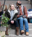 <p>Elisabeth Moss and costar O.T. Fagbenle film scenes for season 4 of <em>The Handmaid's Tale</em> in Hamilton, Ontario, Canada, on Monday.</p>