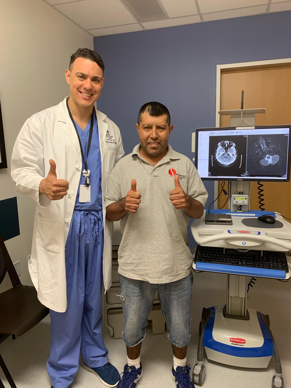 Texas neurosurgeon Dr. Joran Amadio performed brain surgery on Gerardo Moctezuma who contracted a brain tapeworm. (Photo: Ascension Health)