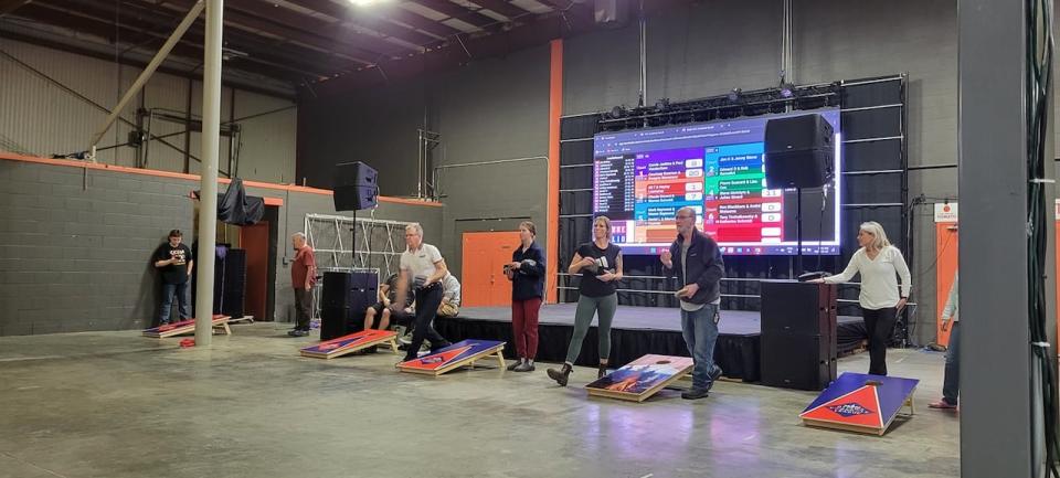 The Ottawa Cornhole League recently moved into this bigger warehouse space to accomodate a growing membership.