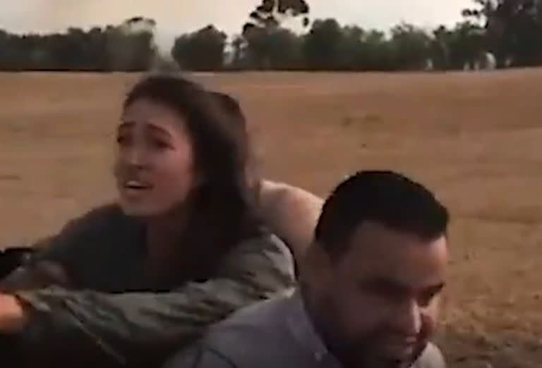 El momento en que se llevaban secuestrada a Noa Argamani en Israel