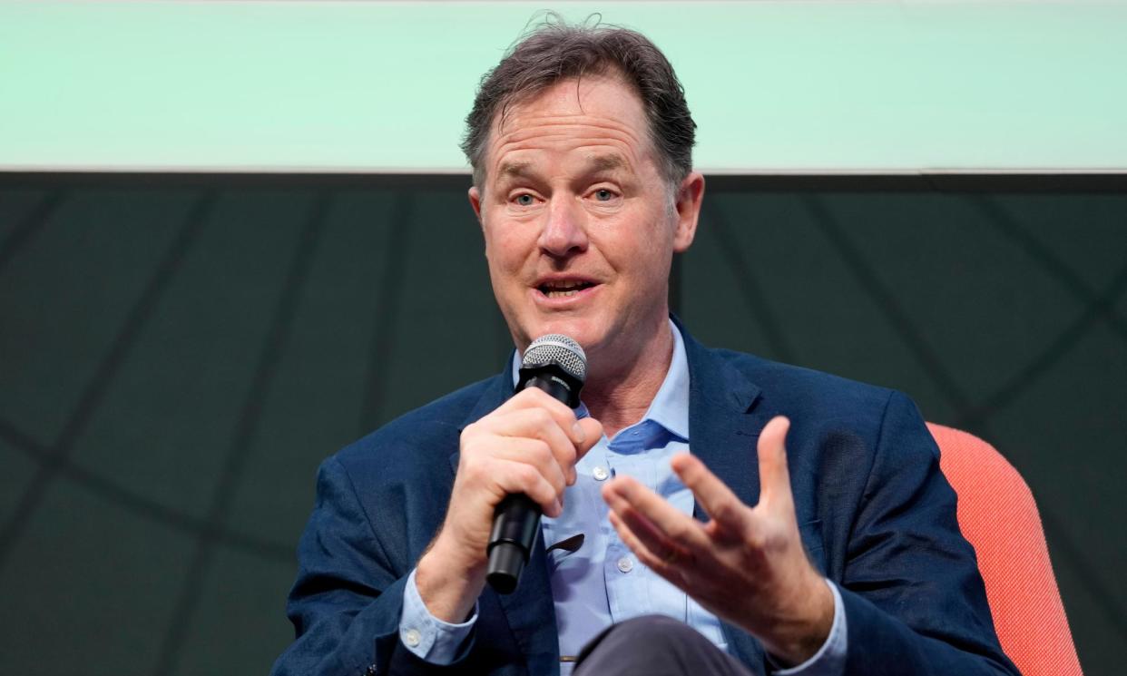 <span>Nick Clegg said AI is the ‘single biggest reason’ platforms such as Instagram and Facebook are getting better at weeding out bad content.</span><span>Photograph: Kirsty Wigglesworth/AP</span>