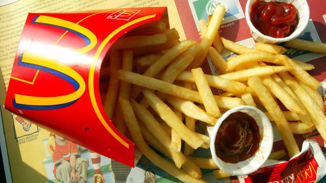 <div>French fries are shown in a McDonald's restaurant on Sept. 3, 2002. (Photo by Mario Tama/Getty Images)</div>