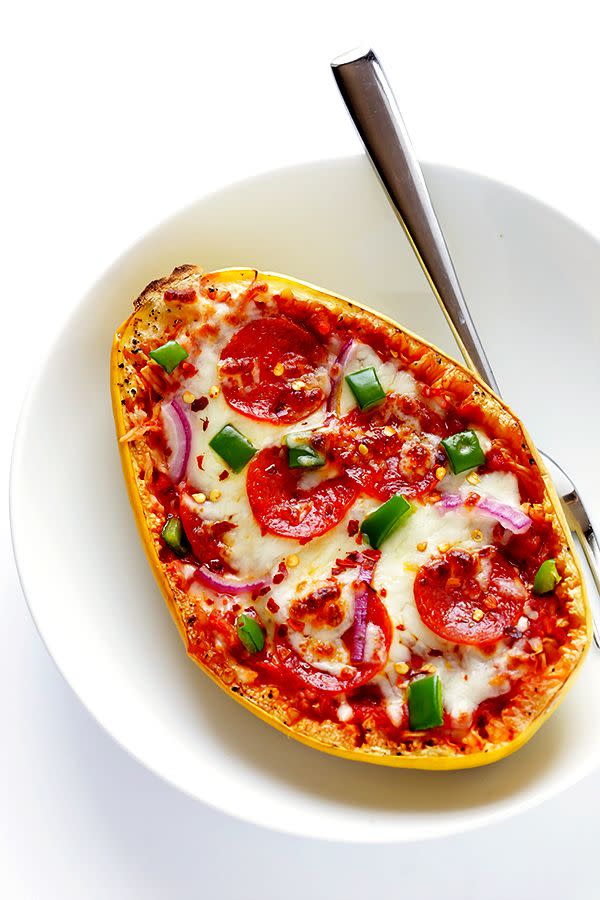 Spaghetti Squash Pizza Boat