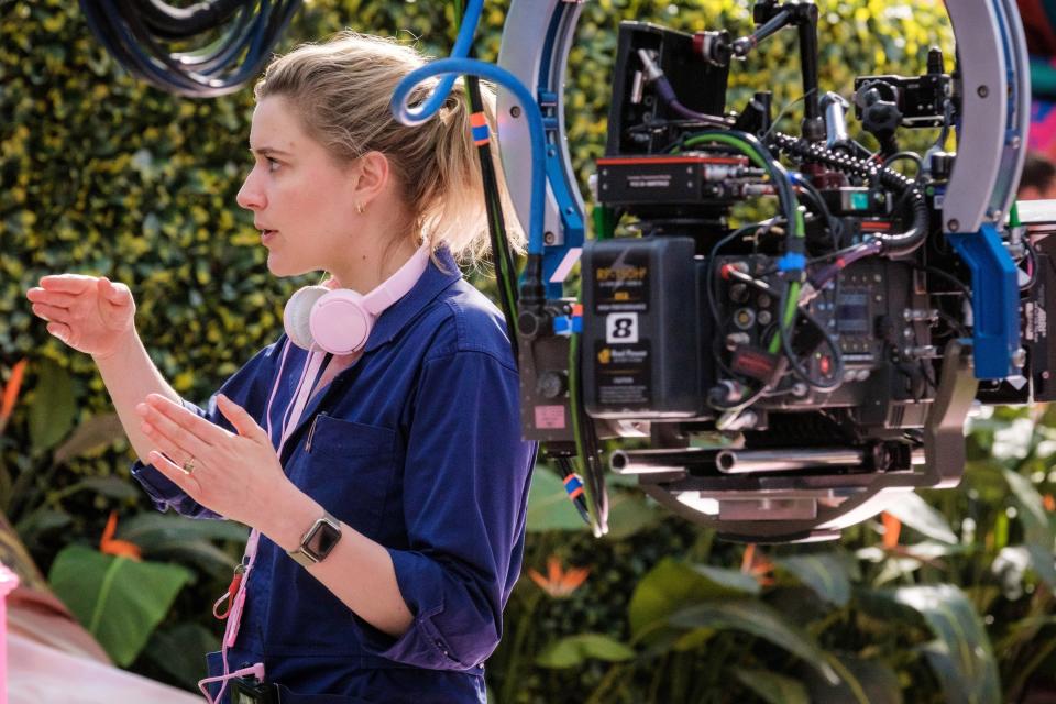 greta directing behind the scenes