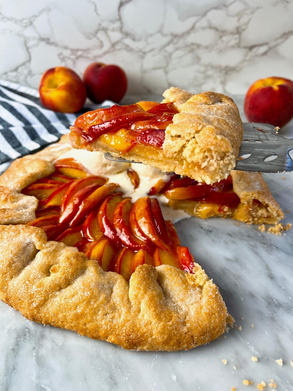 Peach galette is as easy to make as it is delicious to eat.