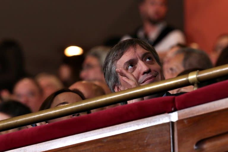 Máximo Kirchner en el acto de Cristina Kirchner en el Teatro Argentino de La Plata