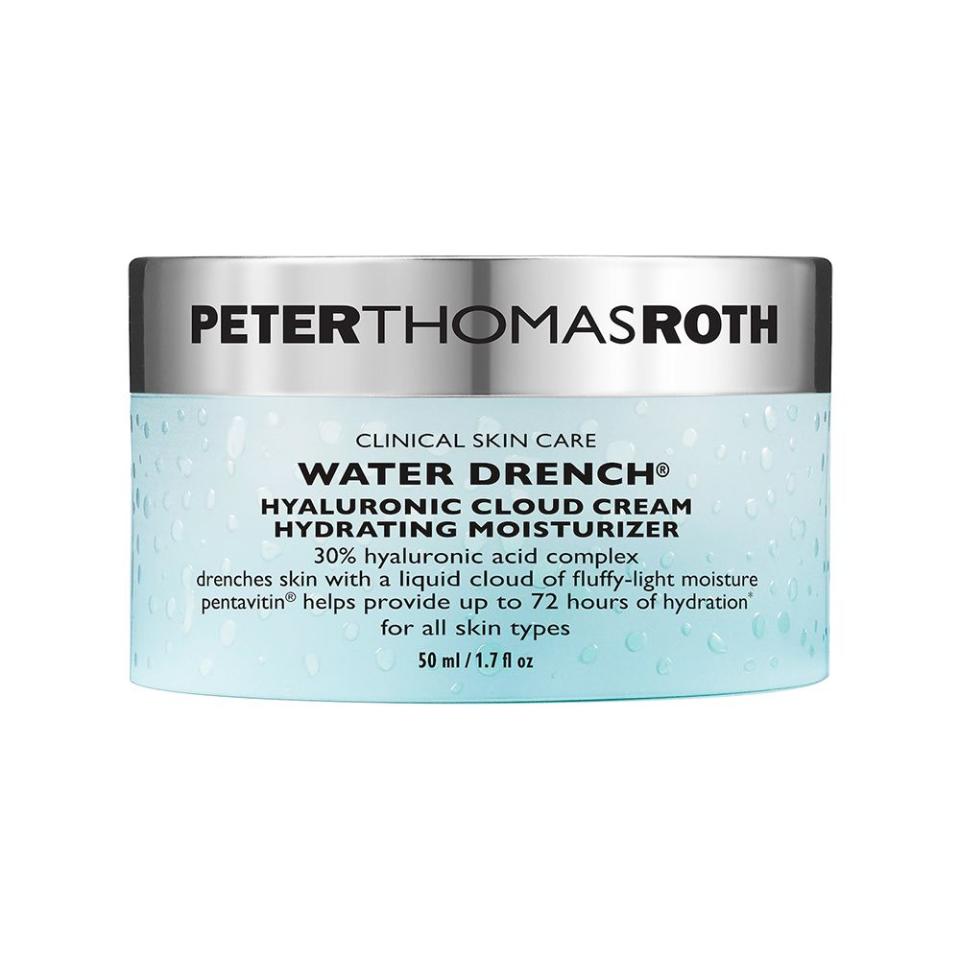 <p><a href="https://go.redirectingat.com?id=74968X1596630&url=https%3A%2F%2Fwww.dermstore.com%2Fpeter-thomas-roth-water-drench-hyaluronic-cloud-cream-50ml%2F11599962.html&sref=https%3A%2F%2Fwww.elle.com%2Fbeauty%2Fg46445520%2Fbest-moisturizer-for-oily-skin%2F" rel="nofollow noopener" target="_blank" data-ylk="slk:Shop Now;elm:context_link;itc:0;sec:content-canvas" class="link ">Shop Now</a></p><p>Water Drench Hyaluronic Cloud Cream Hydrating Moisturizer (1.6 oz.)</p><p>dermstore.com</p><p>$52.00</p><span class="copyright">Dermstore</span>
