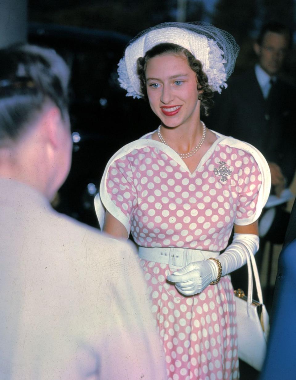 <p>Princess Margaret performed the ceremony of the re-opening of the Women's Resident Training college for elementary school teachers at Avery Hill, Etham in 1949.</p>