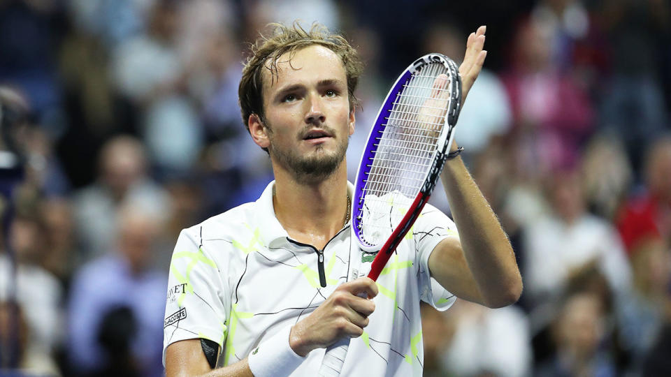 Daniil Medevedev booked a place in his first grand slam final. Pic: Getty