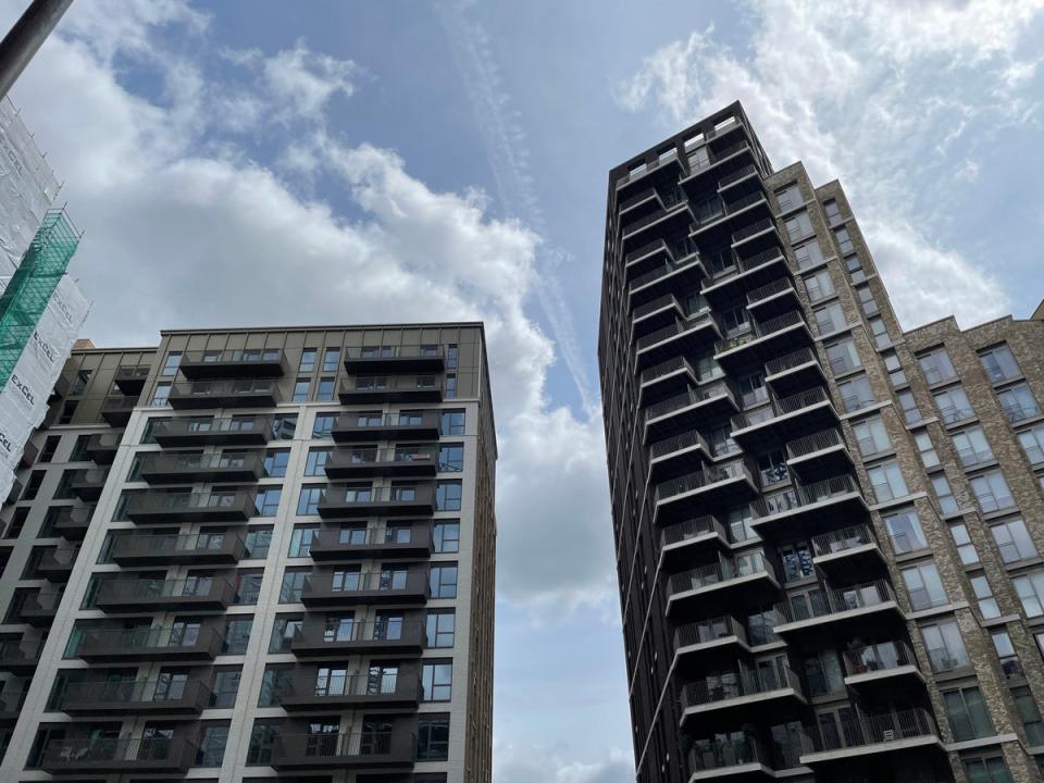 Tower blocks recently built using City Hall funding at the Royal Docks in Newham (Noah Vickers/Local Democracy Reporting Service)