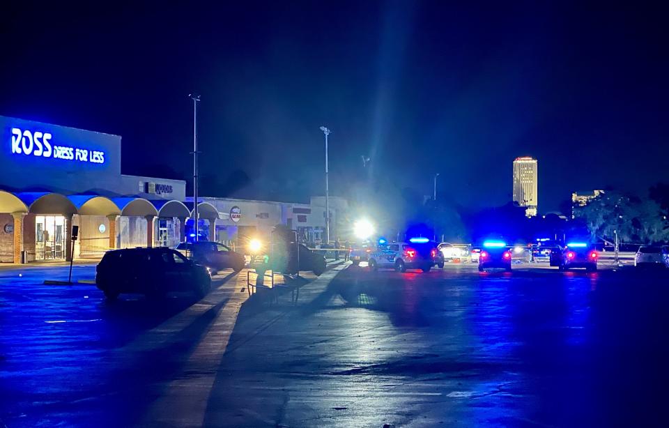 Multiple people were shot and two men were killed early Sunday, May 12, 2024, at the Parkway Center shopping center on Apalachee Parkway. At least a dozen Tallahassee Police Department vehicles were on the scene around 5 a.m.