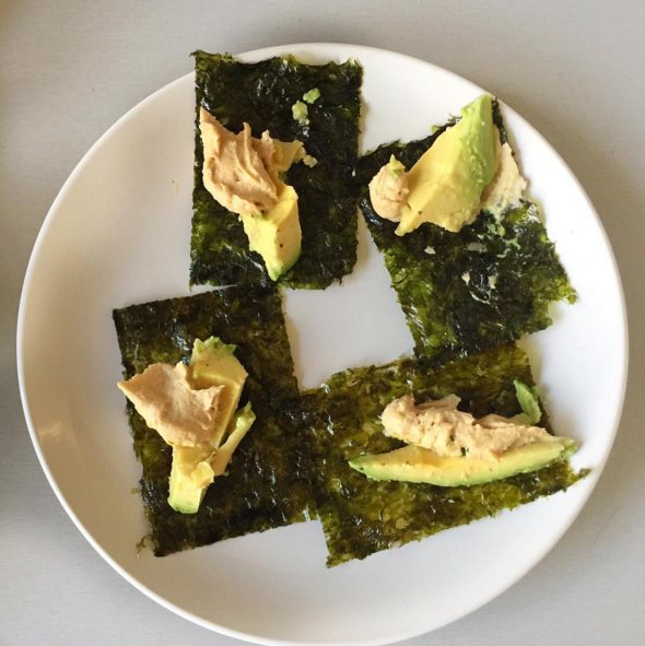 Seaweed Snacks Topped with Avocado