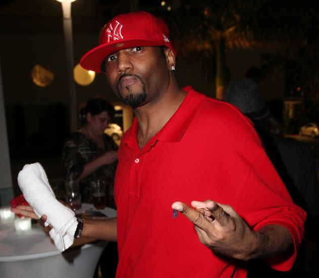 Magoo is seen attending Timbaland's birthday party in 2011 in Miami.