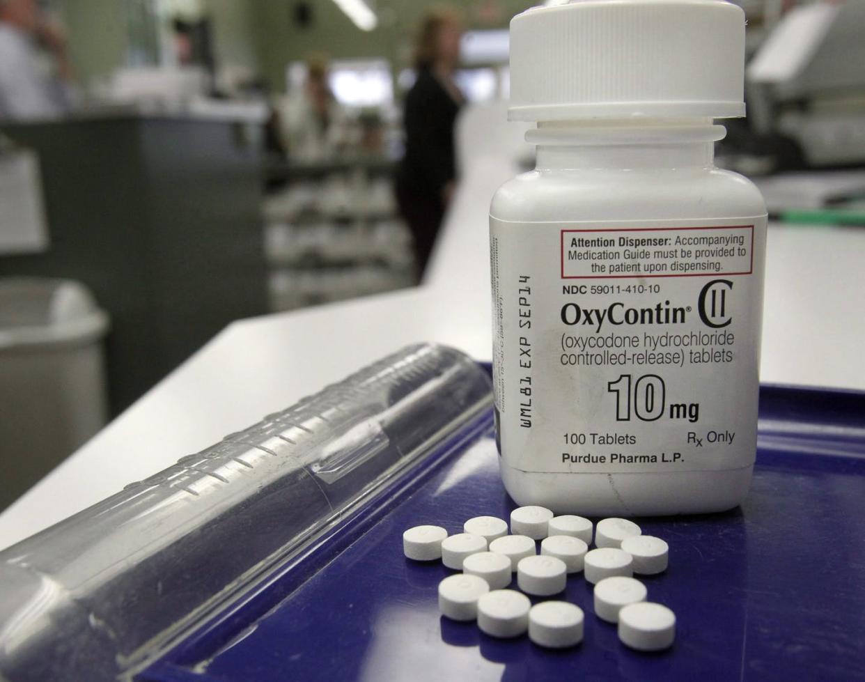 <span class="caption">OxyContin, an opioid drug heavily marketed by Purdue Pharma, is associated with billions of dollars of health-care costs in Canada related to the opioid crisis.</span> <span class="attribution"><span class="source">(AP Photo/Toby Talbot)</span></span>