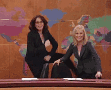 Tina Fey and Amy Poehler dancing on "SNL"