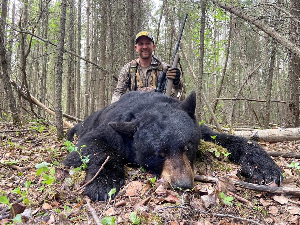 photo of author with bear