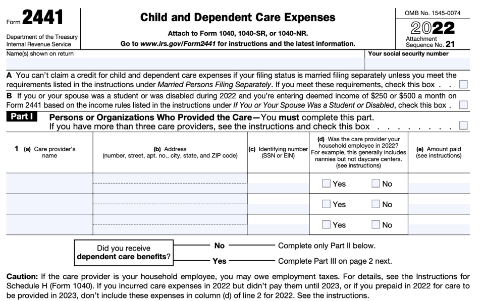 SmartAsset: All About IRS Form 2441