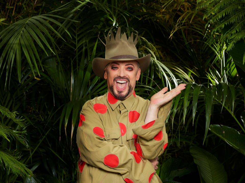 Boy George on I’m a Celebrity 2022 (ITV)