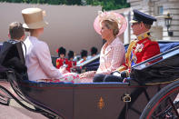 <p>The Earl and Countess of Wessex, Viscount Severn and Lady Louise Windsor followed in another carriage. (PA)</p> 