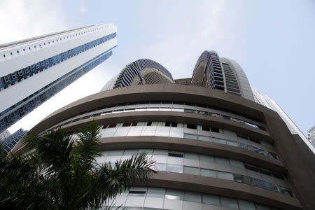 The Trump Ocean Club International Hotel and Tower Panama is seen next to an apartment building in Panama City