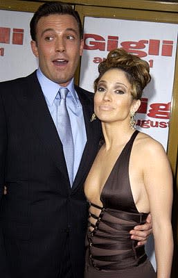 Ben Affleck and Jennifer Lopez at the LA premiere of Gigli