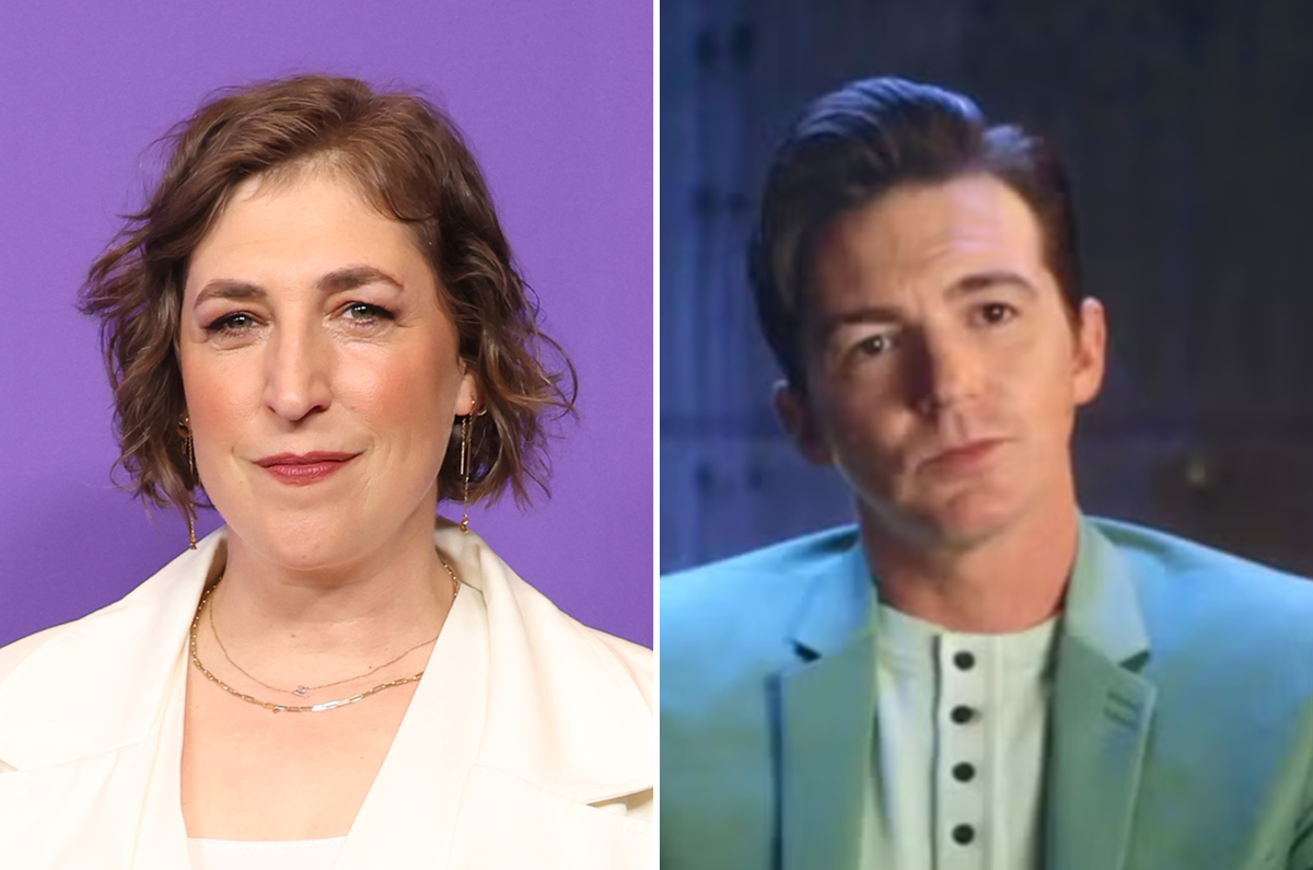 Mayim Bialik and Drake Bell on ‘Quiet on Set’ (Getty Images and Investigation Discovery)