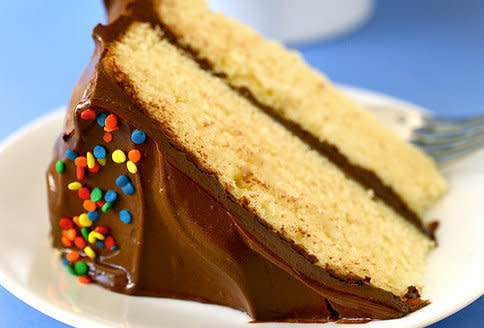 <strong>Get the <a href="http://www.annies-eats.com/2010/10/12/yellow-butter-cake-with-chocolate-frosting/" target="_blank">Yellow Butter Cake with Chocolate Frosting recipe</a> from Annie's Eats</strong>