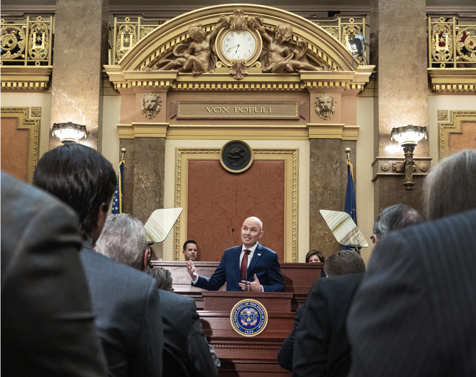 Utah Gov. Spencer Cox spoke at the Utah Legislature for the annual State of the State speech and highlighted what issues he wants the state to focus on. Jan. 20, 2022