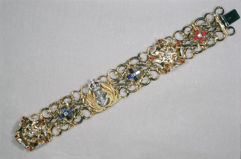 The Boucheron bracelet designed by Prince Philip, given to the Queen for their fifth wedding anniversary - The Royal Collection / PA