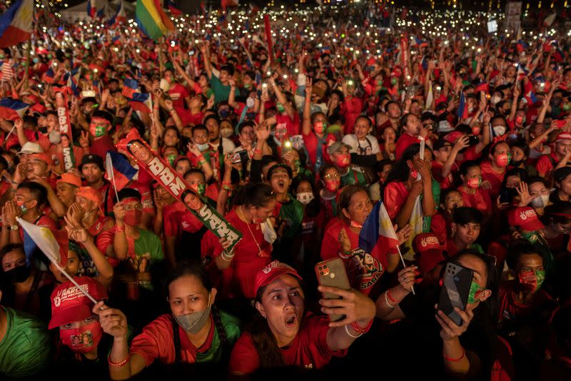 Final campaign rally for Ferdinand "Bongbong" Marcos Jr., the son and namesake of the late Philippine dictator