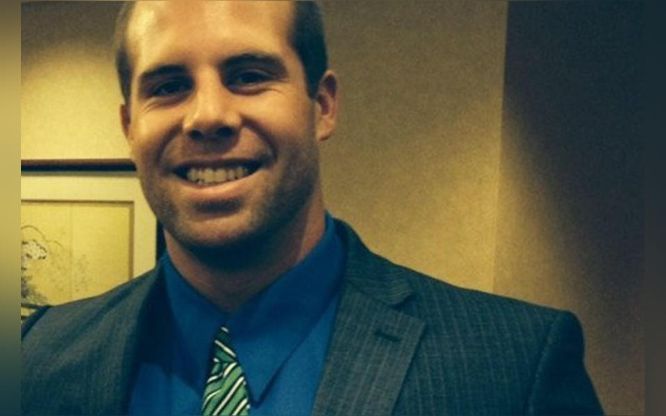 <p>Photo of Jason Seaman, science teacher at Noblesville West Middle School in Noblesville, Ind., posted on Go Fund Me. (Photo: https://www.gofundme.com/nobforjasonseaman) </p>