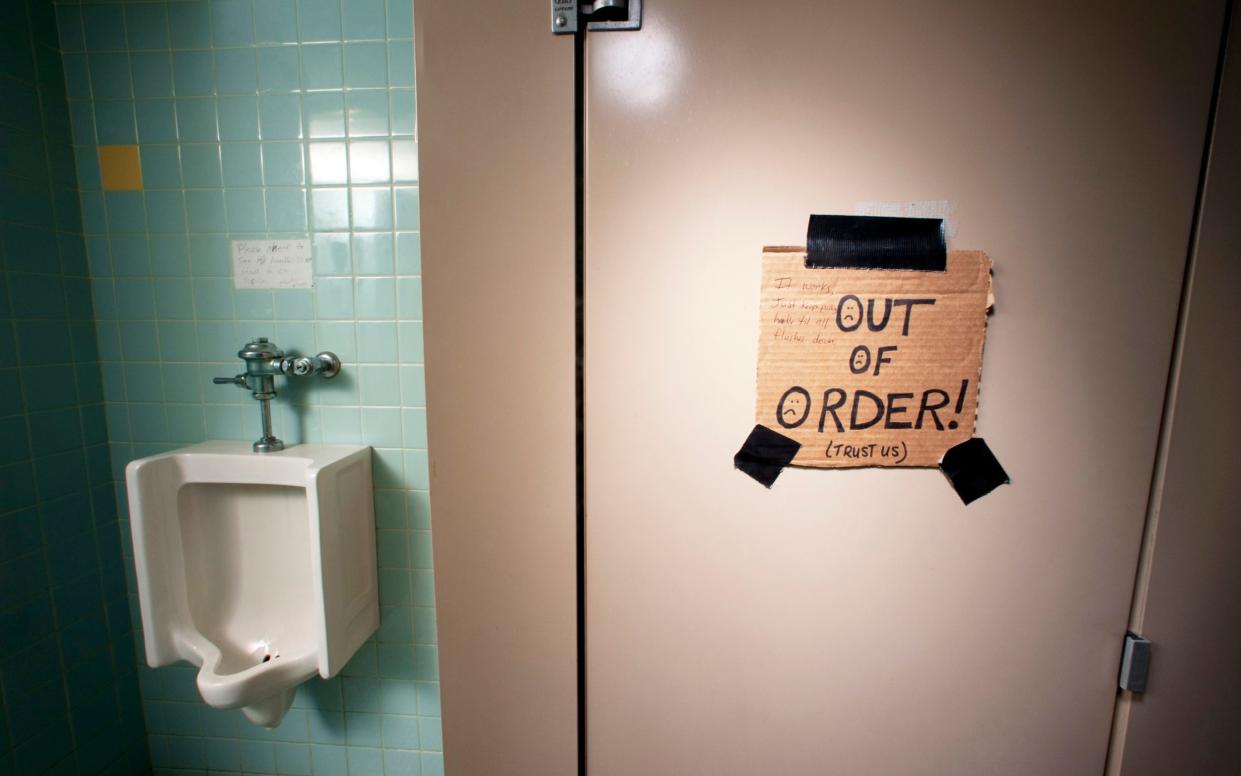 Out of order toilet