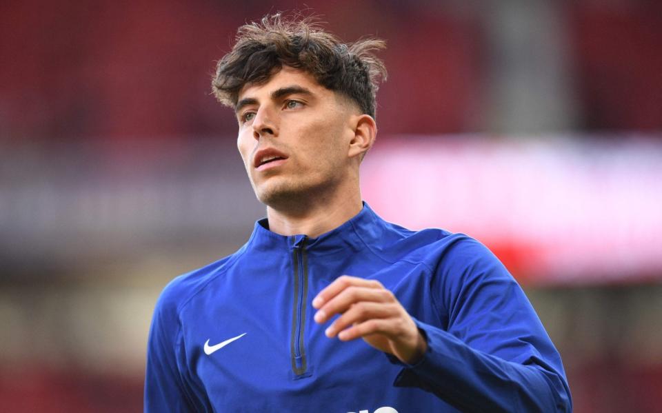 Kai Havertz before Chelsea's game at Old Trafford - Chelsea's Kai Havertz dilemma: Reduce £70m asking price or risk contract running down - AFP/Getty Images