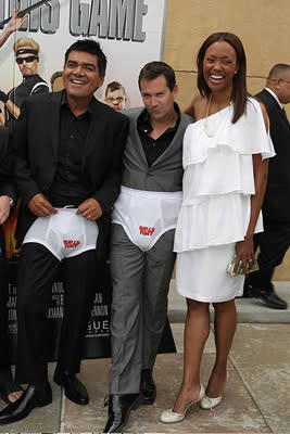 George Lopez , Thomas Lennon and Aisha Tyler at the Los Angeles premiere of Rogue Pictures' Balls of Fury