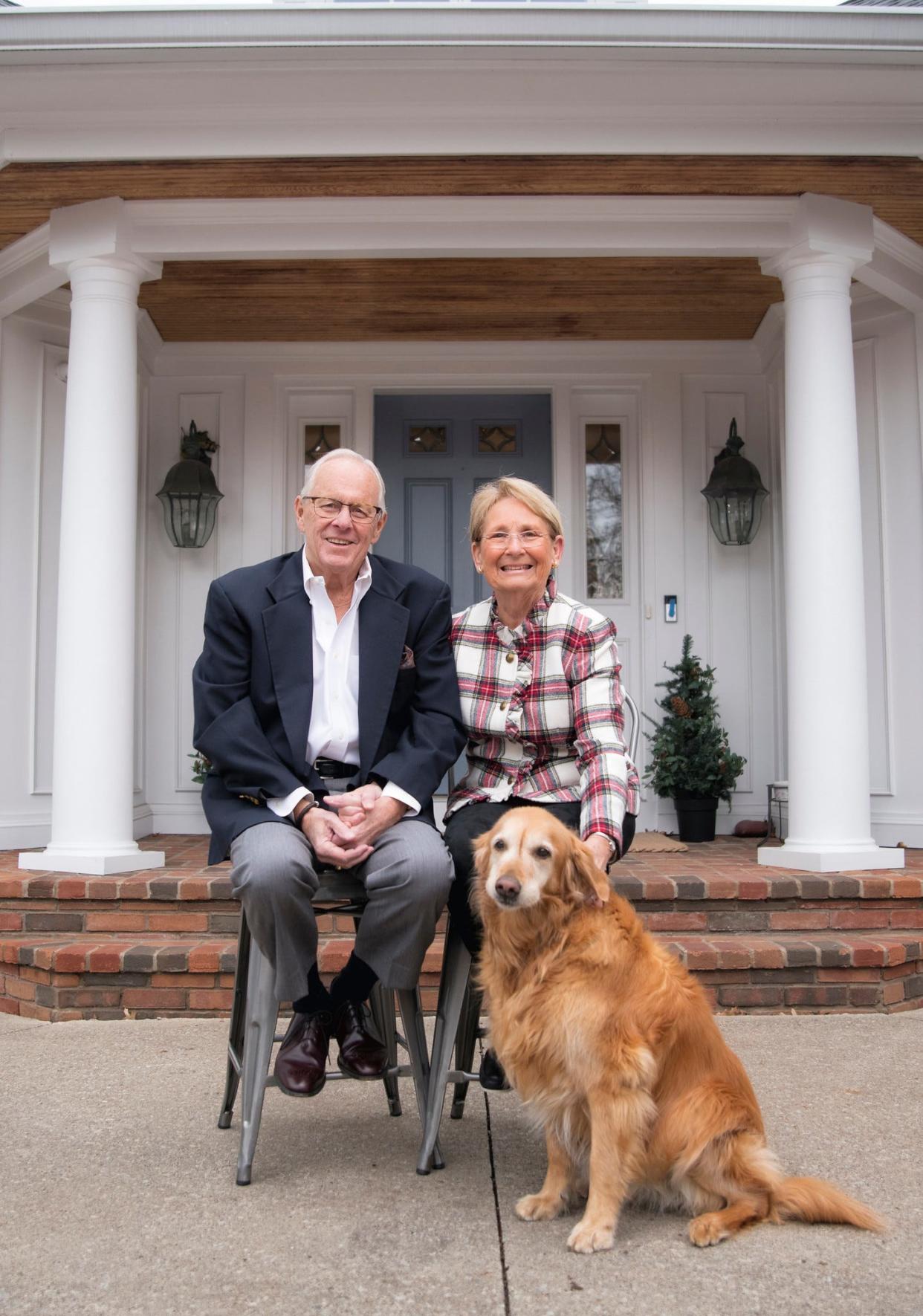 Phil and Ann Wegman with Ella the dog