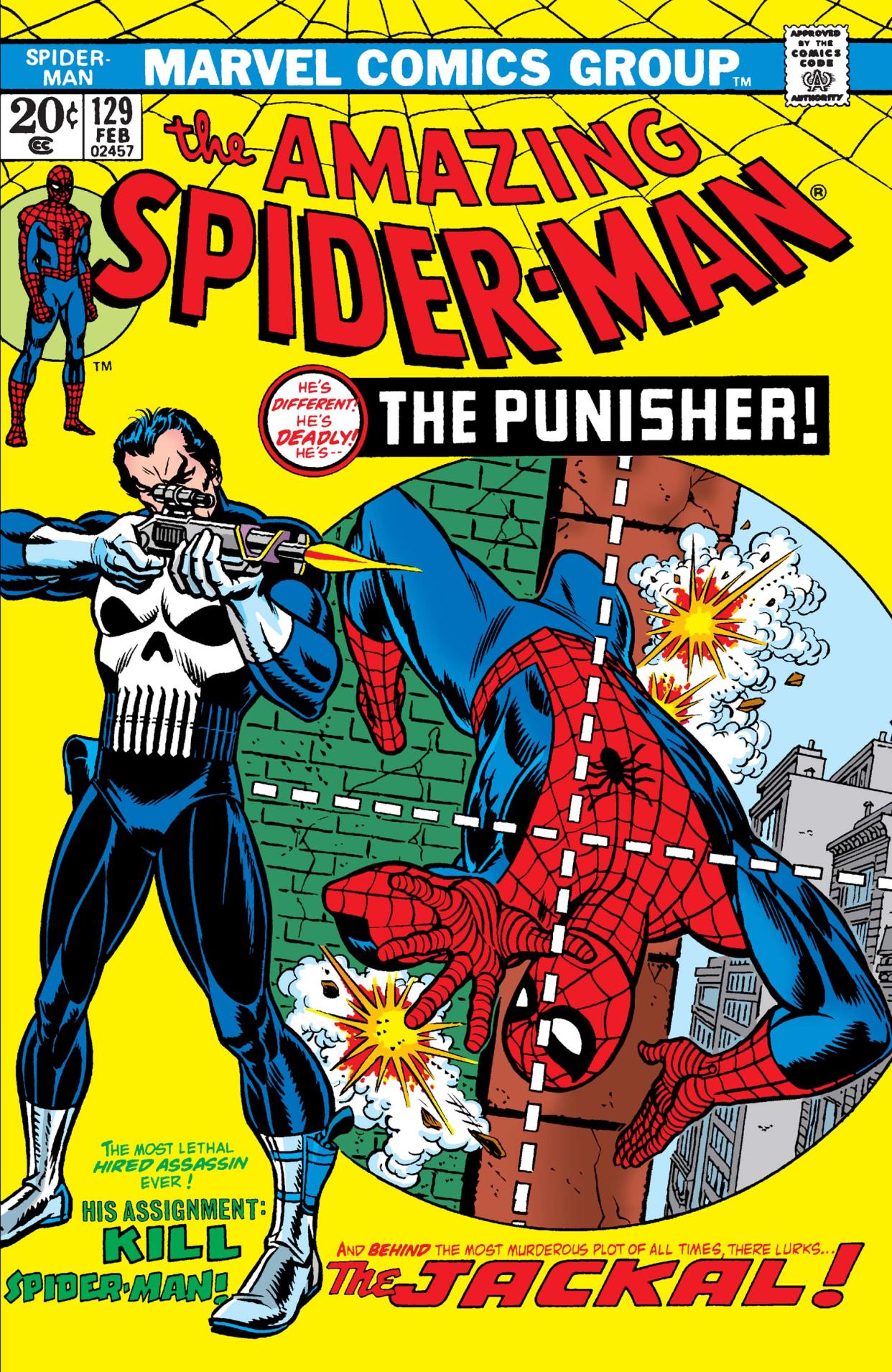 The Punisher made his first appearance in 'The Amazing Spider-Man' Issue #129 (Photo: Marvel) 