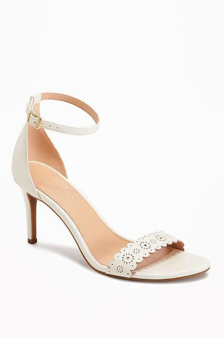 Old Navy Laser-Cut Strap Heeled Sandals