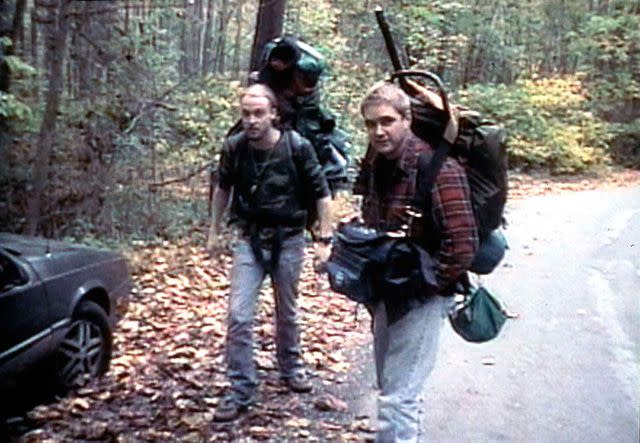 Moviestore/Shutterstock (Left-right:) Joshua Leonard and Michael C Williams in 'The Blair Witch Project'