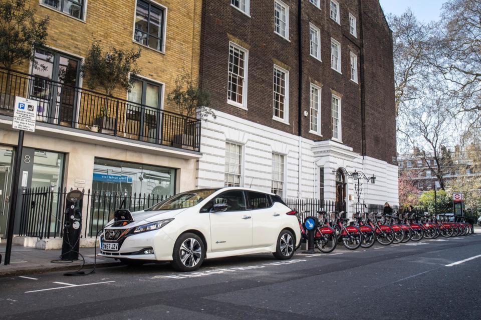 Nissan Leaf being charged