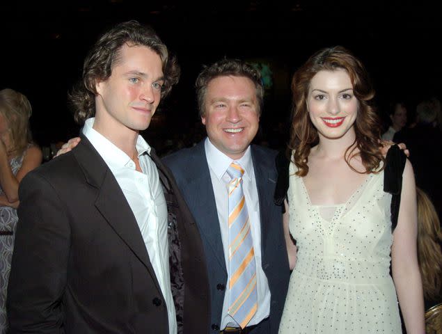 <p>Dimitrios Kambouris/WireImage</p> Hugh Dancy, Tommy O'Haver and Anne Hathaway at the 2004 Ella Enchanted premiere