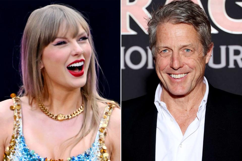 <p>Gareth Cattermole/Getty; Pascal Le Segretain/Getty</p> Taylor Swift; Hugh Grant